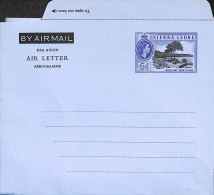 Sierra Leone 1956 Aerogramme 6d, Unused Postal Stationary, Nature - Trees & Forests - Rotary, Lions Club