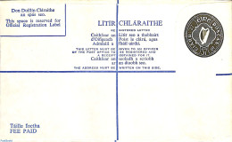 Ireland 1976 Registered Letter Envelope 37p (6.35 In Text), Unused Postal Stationary - Briefe U. Dokumente