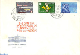 Switzerland 1959 Envelope From Geneve. , Postal History - Brieven En Documenten