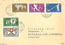 Switzerland 1951 Envelope From Zurich To Dresden , Postal History - Covers & Documents