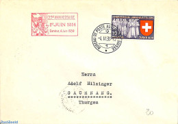 Switzerland 1939 Envelope To Thurgau. 125 Anniversaire, Postal History - Covers & Documents