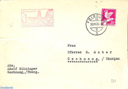 Switzerland 1939 Envelope From Fribourg To Thurgau, Postal History - Covers & Documents