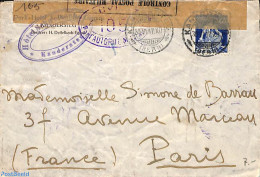 Switzerland 1917 Censored Letter From Geneve To Paris, Postal History - Briefe U. Dokumente