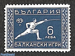 Bulgaria 1931 6L Fencing, Stamp Out Of Set, Mint NH, Sport - Fencing - Sport (other And Mixed) - Neufs