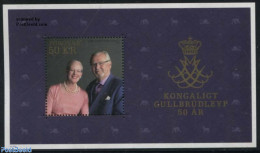 Faroe Islands 2017 Royal Golden Wedding S/s, Joint Issue Denmark, Greenland, Mint NH, History - Kings & Queens (Royalty) - Königshäuser, Adel