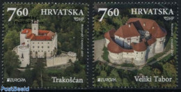 Croatia 2017 Europa, Castles 2v, Mint NH, History - Europa (cept) - Art - Castles & Fortifications - Schlösser U. Burgen