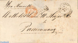 Netherlands 1867 Folding Cover From Amsterdam To Pasoeroewang, Indonesia, Postal History - Storia Postale