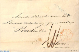 Netherlands 1887 Folding Letter From Genemuiden Via Zwarsluis To Arnhem, See Zwartsluis Postmark. LANGSTEMPEL Genemuid.. - Cartas & Documentos