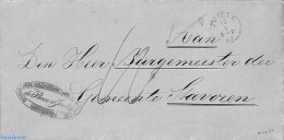 Netherlands 1864 Folding Letter To The Mayor Of Stavoren, Seamail. See Bolsward 14 Sep. Postmark, Postal History - Lettres & Documents