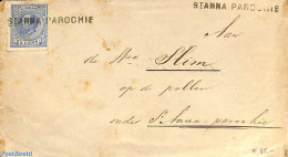 Netherlands 1899 Envelope To St. Anna Parochie. Langebalkstempel Between 1877 And 1899. , Postal History - Lettres & Documents