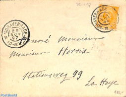 Netherlands 1897 Cover From And To The Hague. See The Hague Postmark. C.25, Postal History - Brieven En Documenten