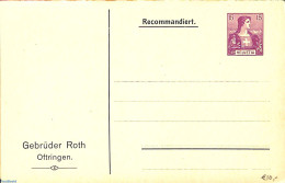 Switzerland 1912 Private Postcard With Reply Paid Answer, Gebr. Roth, Unused Postal Stationary - Covers & Documents