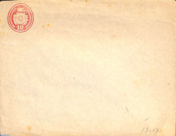 Switzerland 1877 Envelope 148x116mm, WM Bird Nortmal Position, Unused Postal Stationary - Lettres & Documents