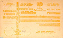 Switzerland 1873 Internal Postal Money Order 20c, Unused Postal Stationary - Storia Postale