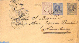 Netherlands 1888 Cover From Rotterdam To Nuremberg With Its Postmark, Postal History - Lettres & Documents