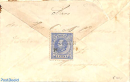 Netherlands 1873 Small Envelope With Engraved Postmark Of HAAFTEN, Postal History - Cartas & Documentos
