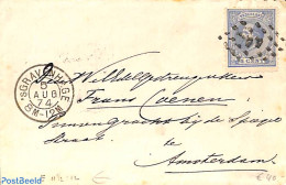 Netherlands 1874 Small Cover From The Hague To Amsterdam, See Both Postmarks. PUNTSTEMPEL Added , Postal History - Cartas & Documentos