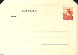Liechtenstein 1939 Card Letter 20Rp, Unused Postal Stationary, Flowers & Plants - Cartas & Documentos