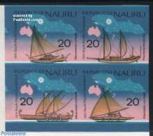 Nauru 1975  South Pacific Conference 4v [+], Imperforated, Mint NH, Ships And Boats - Maps - Bateaux