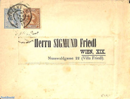 Netherlands 1899 Cover From Utrecht To Vienna. 2x Princess Wilhelmina (hangend Haar), Postal History - Briefe U. Dokumente