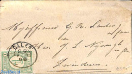 Netherlands 1898 Small Envelope With A Card From Dalen (see Postmark) To Zwindern.  Drukwerkzegel 1 Cent, Postal History - Storia Postale