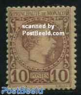 Monaco 1885 10c, Stamp Out Of Set, Unused (hinged) - Ongebruikt