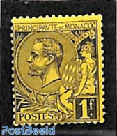 Monaco 1891 1Fr, Stamp Out Of Set, Unused (hinged) - Neufs