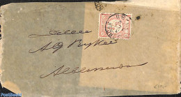 Netherlands 1890 Folding Cover From Rotterdam To Alblasserdam.  Drukwerkzegel 1/2 Cent , Postal History - Lettres & Documents