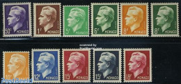 Monaco 1950 Definitives 11v, Unused (hinged), History - Kings & Queens (Royalty) - Neufs