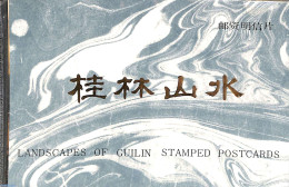 China People’s Republic 1984 Landscapes Of Guilin Stamped Postcards, Set Int. Postage (10 Cards), Unused Postal Stat.. - Briefe U. Dokumente