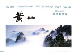 China People’s Republic 1986 Mount Huangshan Pre-stamped Post Cards Set (10 Cards), Int. Postage, Unused Postal Stat.. - Covers & Documents