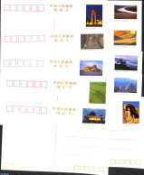 China People’s Republic 1988 Postcard Set, Landscapes Of Ninxia, Domestic Mail (10 Cards), Unused Postal Stationary,.. - Brieven En Documenten