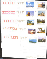 China People’s Republic 1990 Postcard Set, Hainan Landscapes, Domestic Mail (10 Cards), Unused Postal Stationary, Va.. - Brieven En Documenten