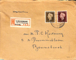 Netherlands 1948 Registered Letter From 's Gravenhage To Bennebroek, Postal History - Cartas & Documentos