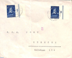 Netherlands 1943 Letter With 2x 4c Titus, Postal History, Art - Rembrandt - Covers & Documents