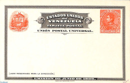 Venezuela 1899 Postcard 10c, Unused Postal Stationary - Venezuela