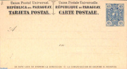Paraguay 1884 Postcard 3c, Unused Postal Stationary - Paraguay