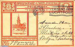 Netherlands 1926 Postcard 12.5c, Lemmer, Sent To Belgium, Used Postal Stationary - Cartas & Documentos