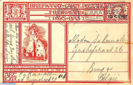 Netherlands 1926 Postcard 10 Cent On 12.5c, Katwijk, Sent To Belgium, Used Postal Stationary - Covers & Documents