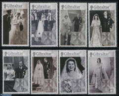 Gibraltar 2017 70th Wedding Anniversary 8v, Mint NH, History - Kings & Queens (Royalty) - Familles Royales