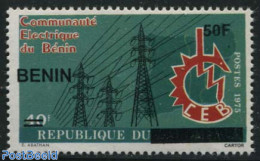 Benin 2009 50f On 40f, Electricity 1v, Mint NH, Science - Energy - Unused Stamps