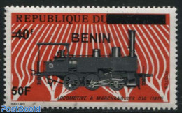 Benin 2009 50f On 40f, Railways 1v, Mint NH, Transport - Railways - Unused Stamps