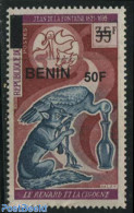 Benin 2009 50f On 35f, Jean De La Fontaine 1v, Mint NH, Nature - Birds - Art - Fairytales - Unused Stamps