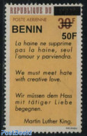 Benin 2009 50f On 30f, M.L. King 1v, Mint NH - Unused Stamps