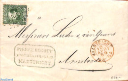 Netherlands 1869 Folding Cover From Maastricht (73) To Amsterdam, Postal History - Storia Postale