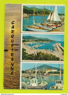 83 CARQUEIRANNE Souvenir En 3 Vues N°31143 Yachts Port Bateaux De Pêche LA RESERVE Citroën DS PUB Essence Total - Carqueiranne