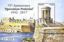 Malta 2017 Operation Pedestal S/s, Mint NH, History - History - Art - Castles & Fortifications - Schlösser U. Burgen