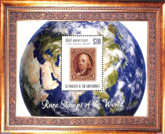 Saint Vincent 2014 Rare Stamps Of The World S/s, Mint NH, Various - Stamps On Stamps - Globes - Francobolli Su Francobolli