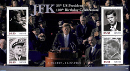 Nevis 2017 J.F. Kennedy 4v M/s, Mint NH, History - American Presidents - Politicians - St.Kitts Y Nevis ( 1983-...)