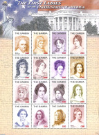 Gambia 2016 The First Ladies 16v M/s, Mint NH, History - American Presidents - Women - Unclassified